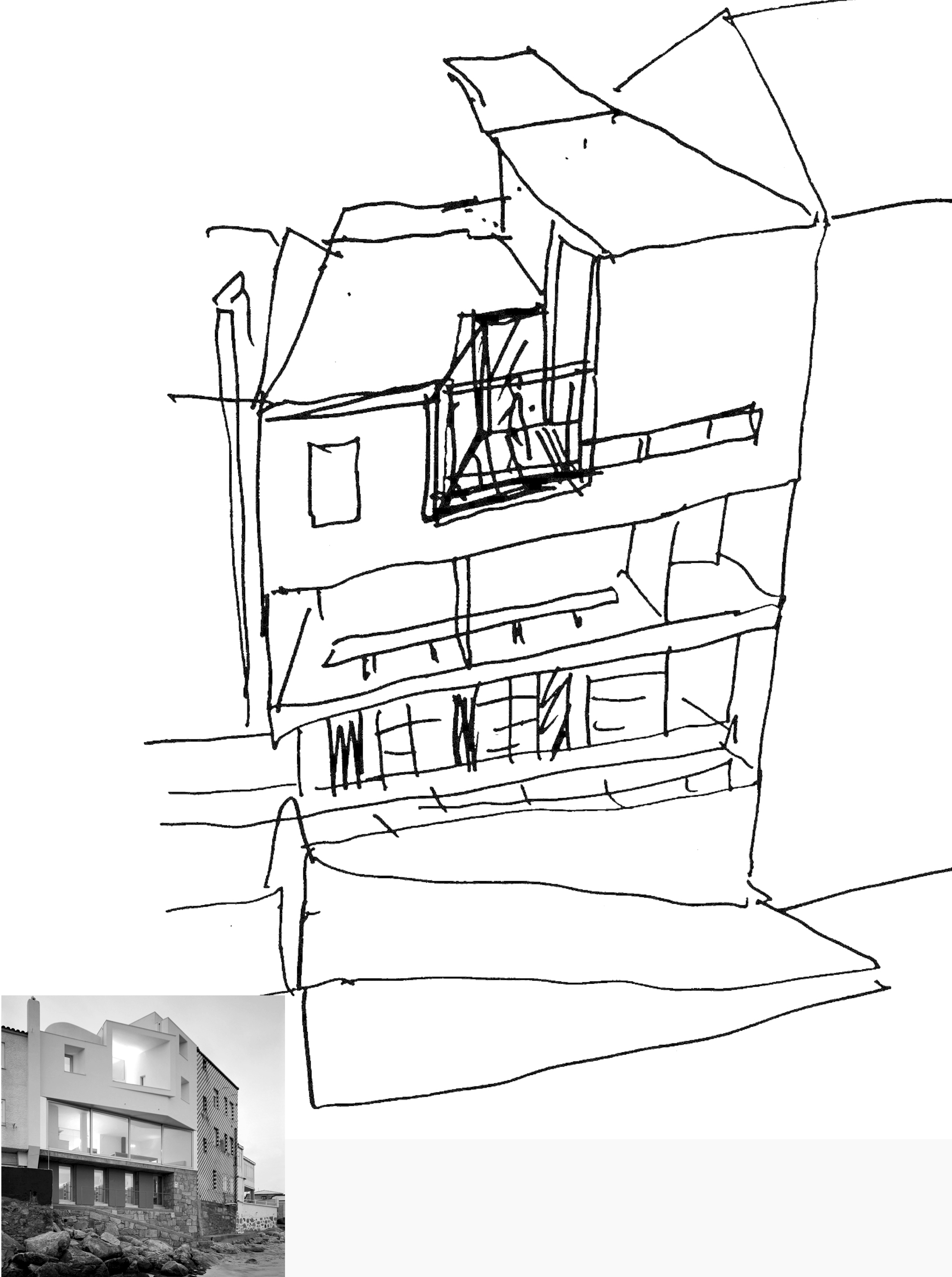 1974x2648 David Chipperfield, Sketch, Spain House Drawing