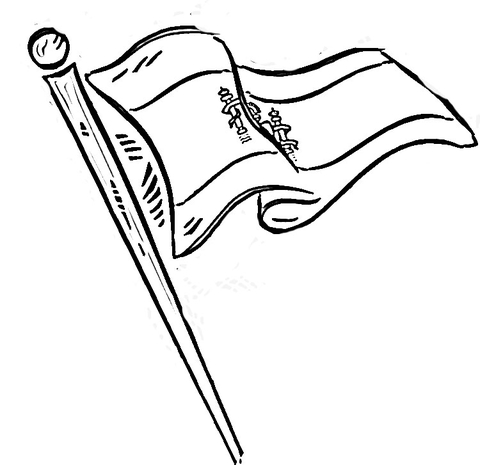 480x465 Flag Of Spain Coloring Page Free Printable Coloring Pages