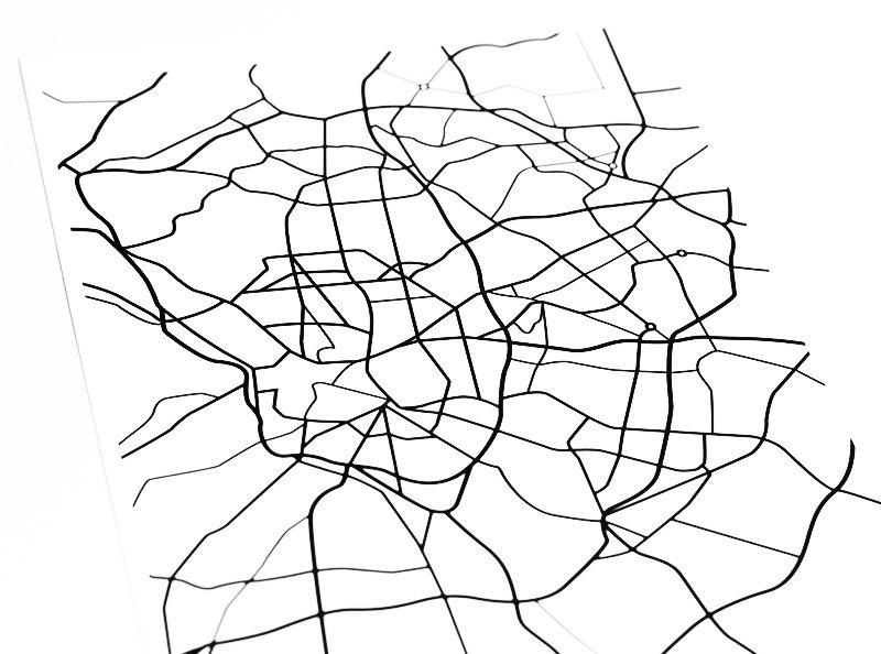 800x594 Madrid Map Print Poster Spain Map City Art Print Wall Decor