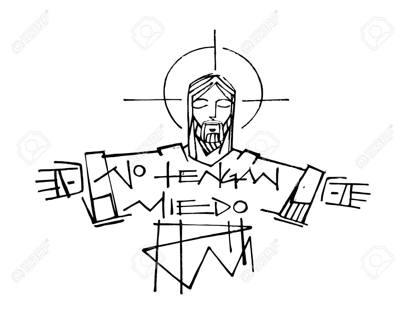 1300x1039 Hand Drawn Vector Illustration Or Drawing Of Jesus Christ