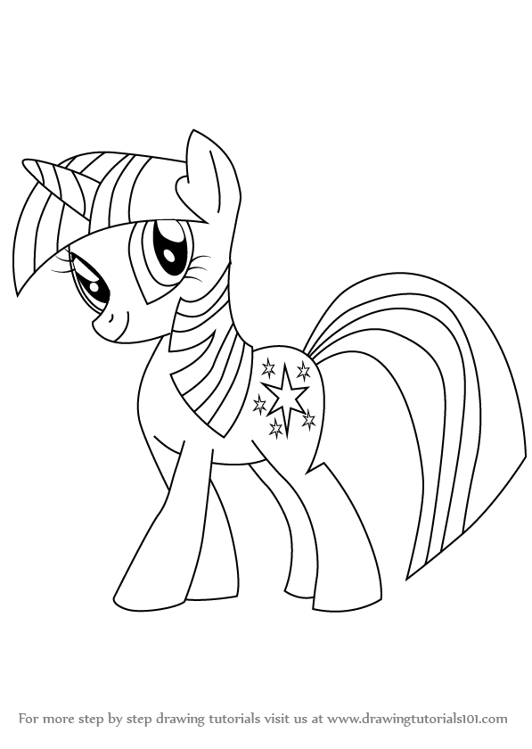 597x840 Learn How To Draw Twilight Sparkle From My Little Pony Friendship