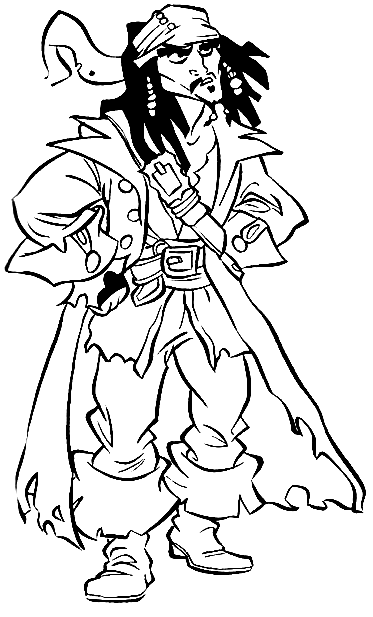 373x617 Coloring Picture Of Jack Sparrow Picture