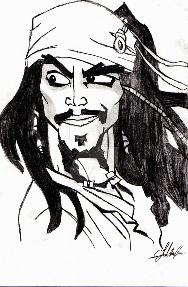 600x915 Gallery Jacks Sparrow Cartoon Pencil Drawing,