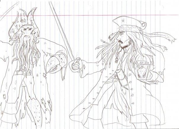 604x437 Sam's Comic Relief Jack Sparrow Vs Davy Jones