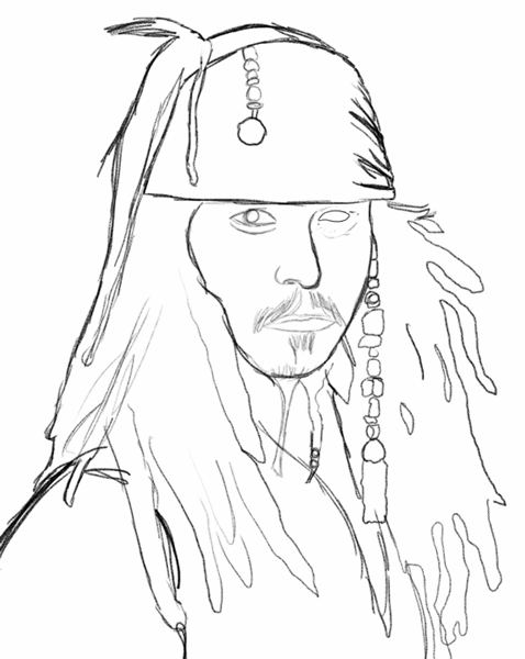 478x600 How I Draw Capt. Jack Sparrow [Gif] Pics