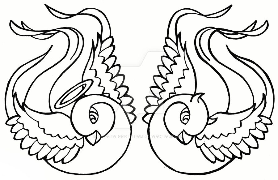900x582 Sparrows Tattoo Design By Creativeodditiesart