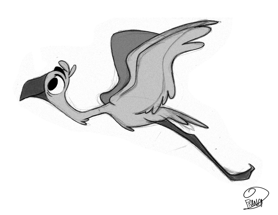 887x685 Cartoon Bird Flying