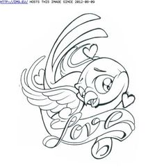 236x241 Cartoon Bird Tattoo Collection