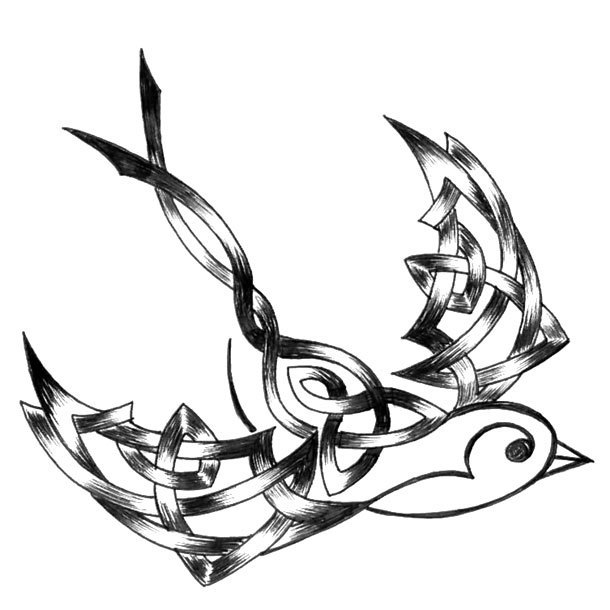 610x610 Sparrow Tattoo Design