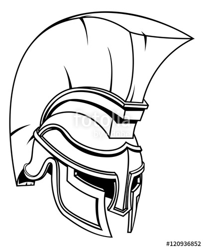 410x500 Trojan Or Spartan Gladiator Warrior Helmet Stock Image