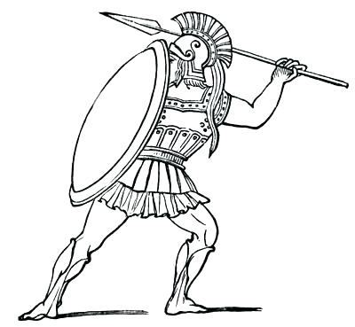 400x369 Spartan Coloring Pages Spartan Coloring Pages Pin Drawn Soldiers