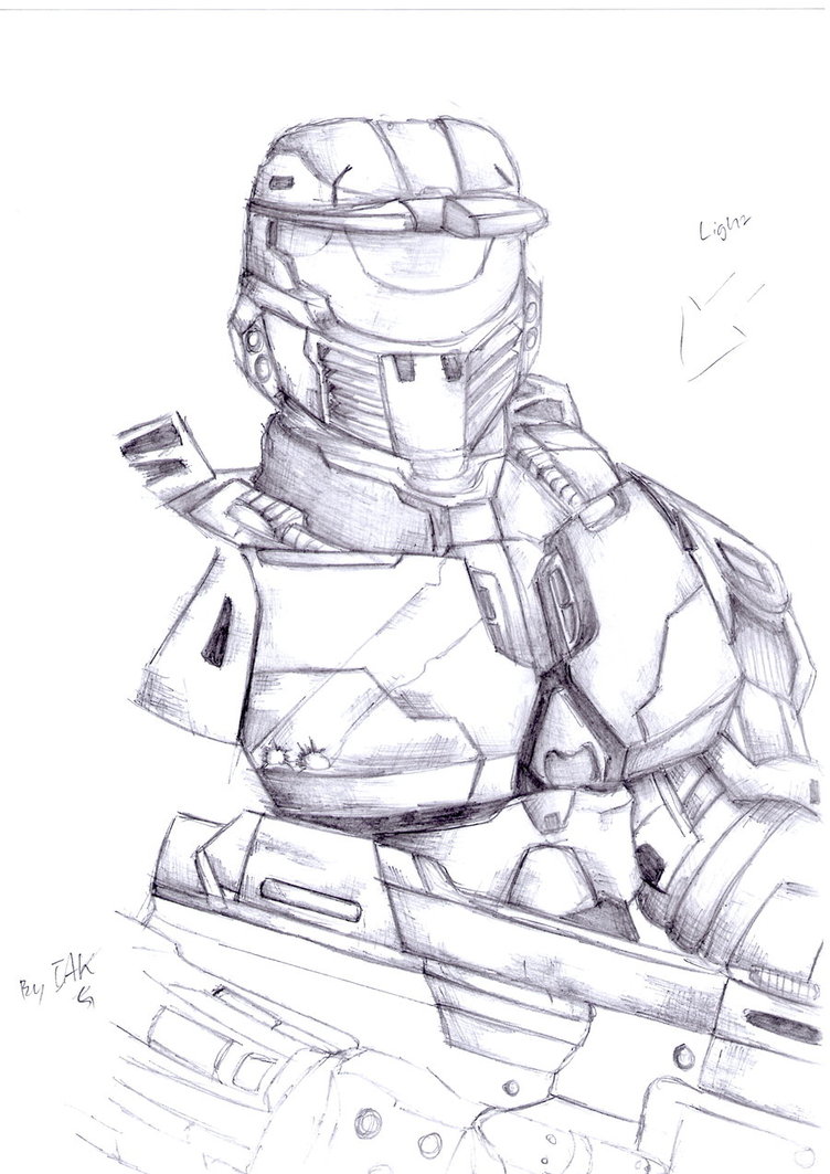 752x1063 Spartan Ii Sketch By Ims360