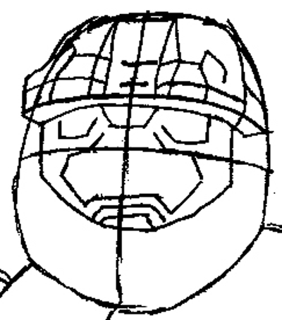 400x454 How To Draw Spartans From Halo With Easy Step By Step Drawing