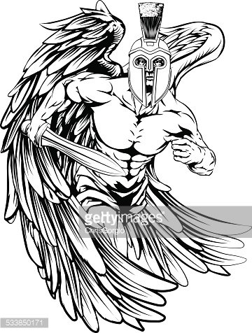 360x476 Spartan Helmet Angel Premium Clipart