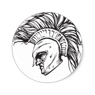 324x324 Spartan Helmet Stickers