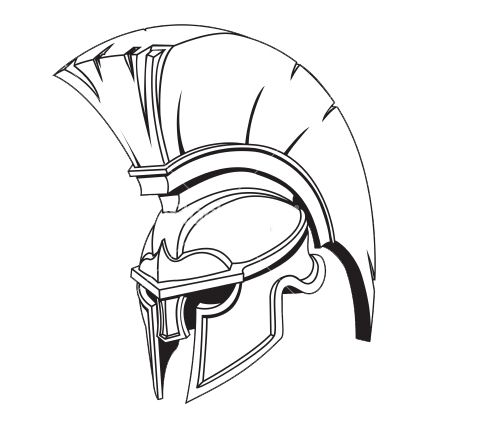 Spartan Helmet Drawing at GetDrawings | Free download