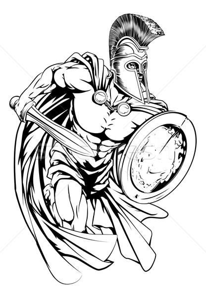 416x600 Spartan Warrior Vector Illustration Christos Georghiou (Krisdog