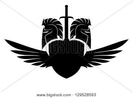 450x333 Vector Sign Spartan Helmet, Shield Vector Amp Photo Bigstock