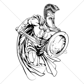 325x325 Spartan Warrior Mascot Gl Stock Images