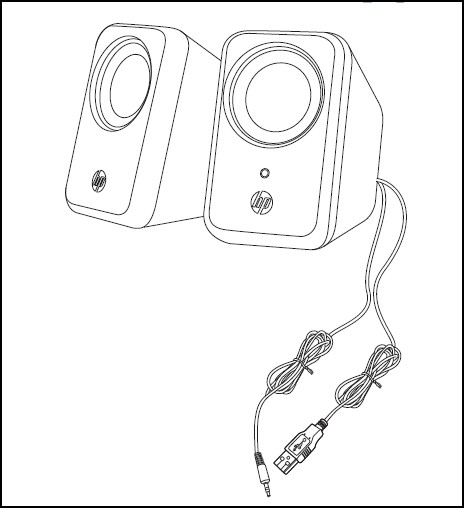 464x508 Hp Pc 2.0 Stereo Speakers