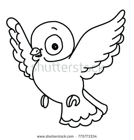 450x470 Coloring Pictures Of Birds Flying Cute Bird Illustration Drawing