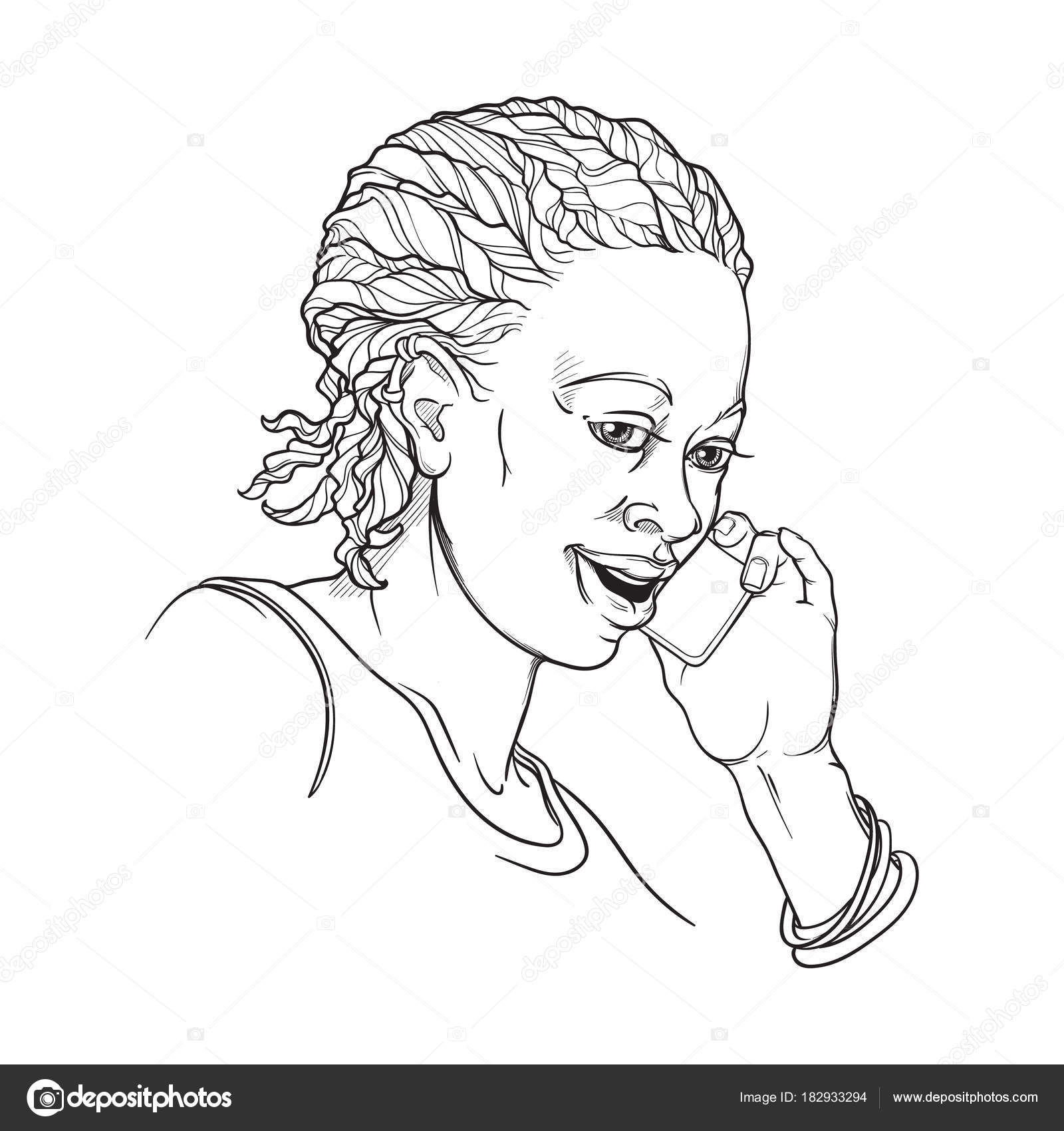 1600x1700 Afro American Young Woman With Cornrow Braids Speaking On