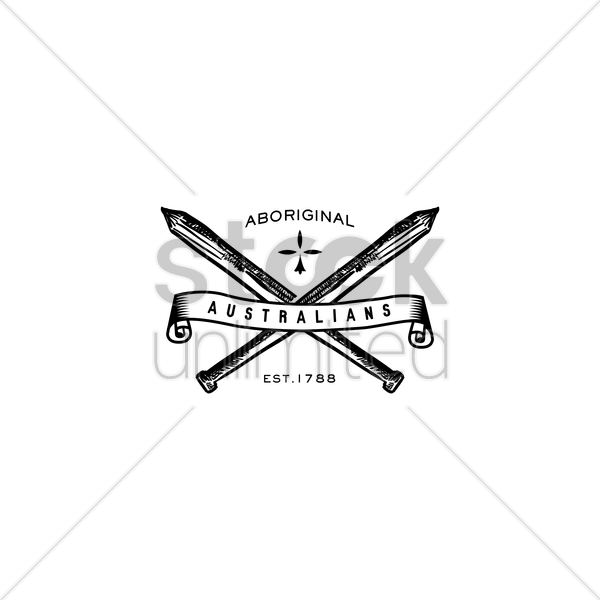 600x600 Woomera Spear Thrower Badge Vector Image