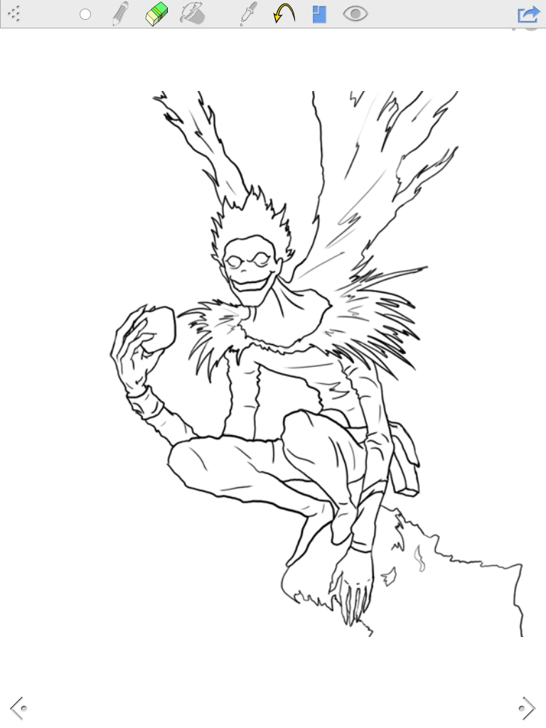 768x1024 How To Draw Ruyk (Death Notes) Step By Step