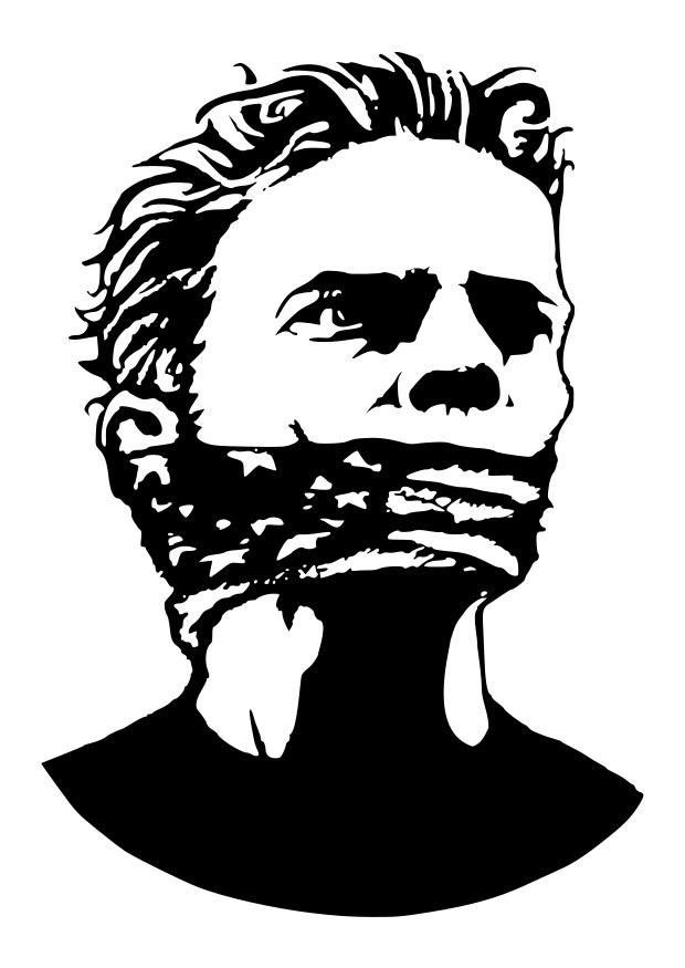 620x875 Coloring Page No Freedom Of Speech