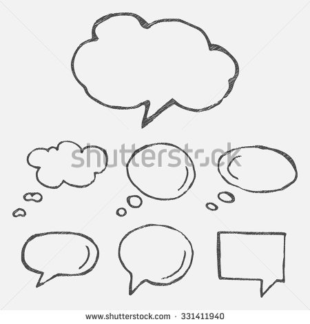 450x470 Drawn Balloon Speech