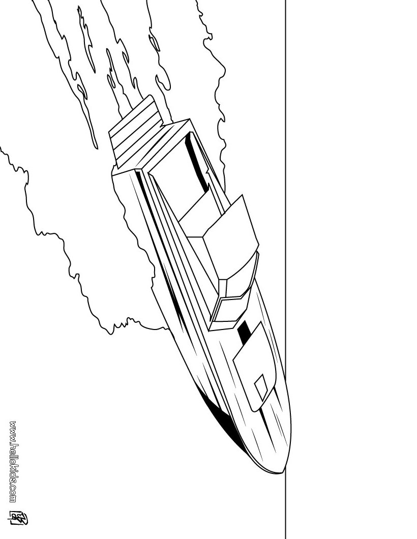 820x1060 Motor Boat Coloring Pages