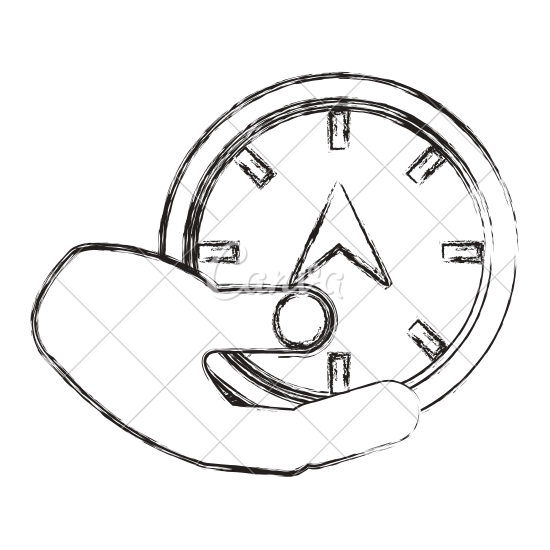 550x550 Hand With Speedometer Vector Illustration