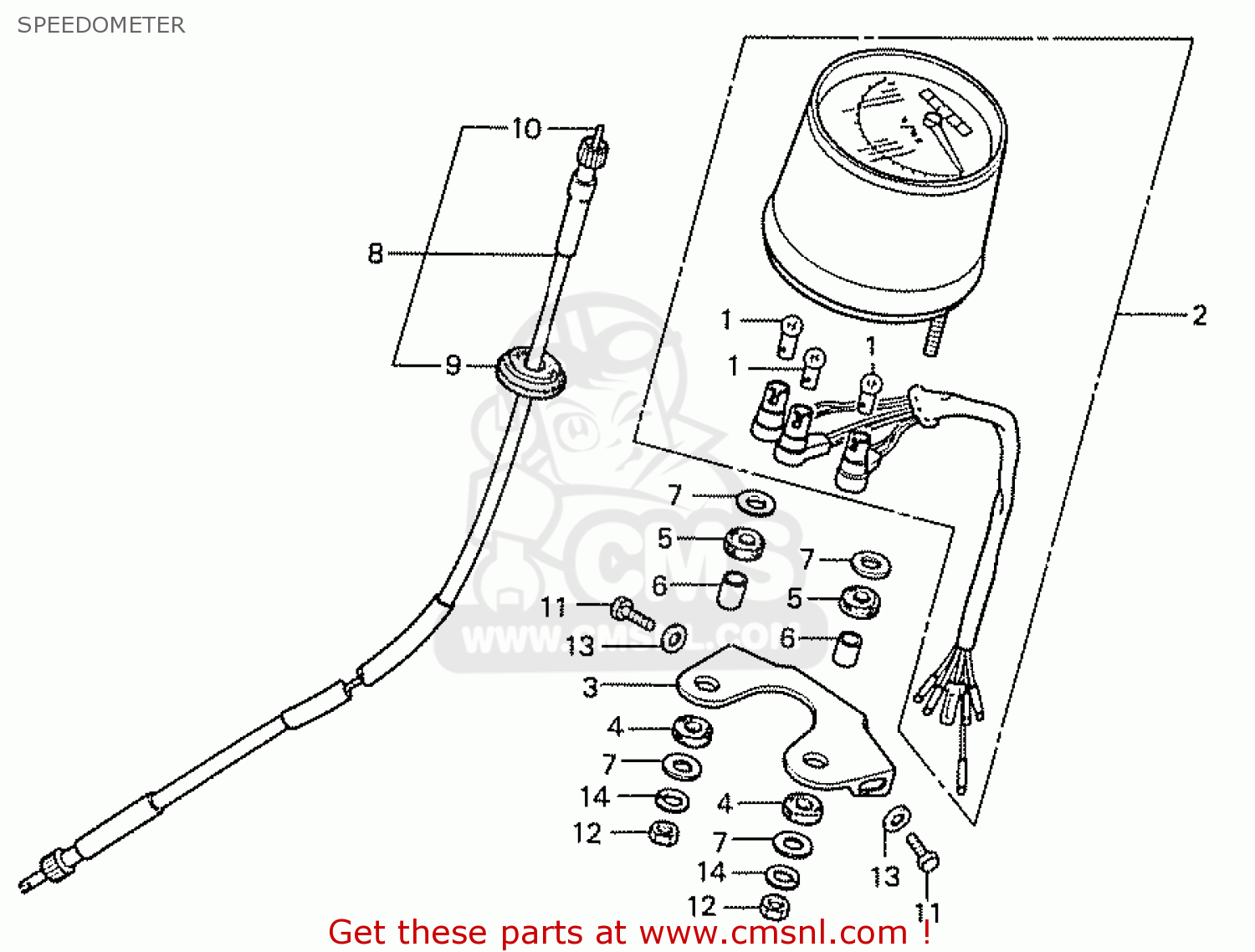 1500x1138 Honda S110 Benly General Export Type 5 Speedometer