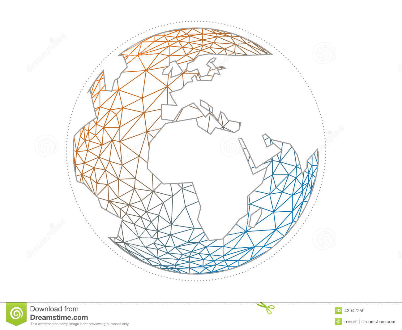 1300x1065 Colorful Geometric Abstract Earth Globe Sphere Vector Graphic