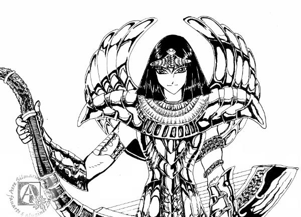 600x433 Saint Seiya Sphinx Pharao By Aerekidd
