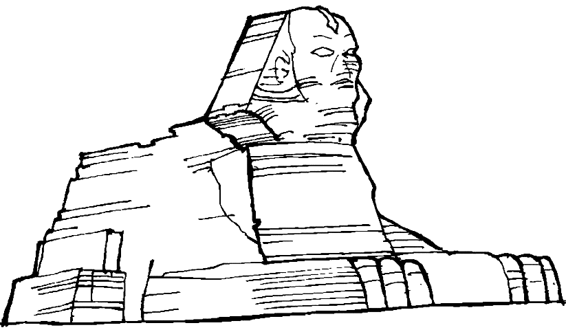 823x483 Coloring Great Sphinx Picture