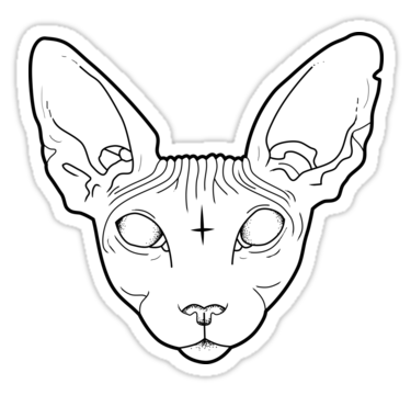 375x360 Sphynx Cat Stickers By Natasha Sines Redbubble