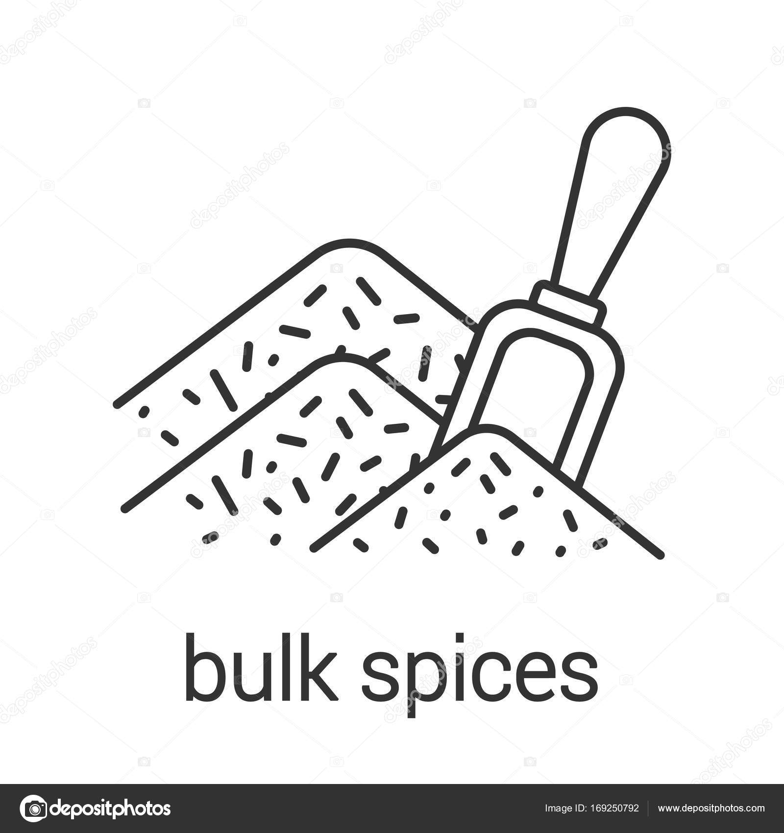 1600x1700 Bulk Spices Linear Icon Stock Vector Bsd