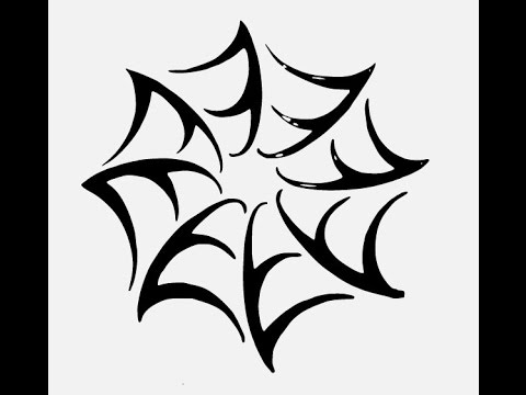 480x360 How To Draw Black Widow Spider Web Tattoo Drawing Step By Step
