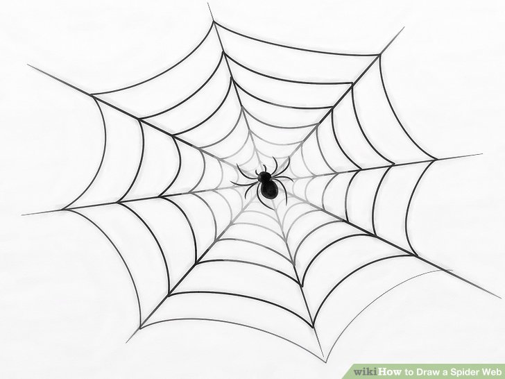 728x546 3 Ways To Draw A Spider Web