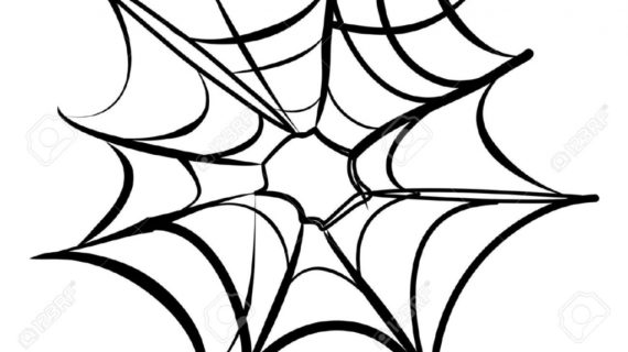 570x320 Simple Spider Web Drawing Drawing Of A Spider Web