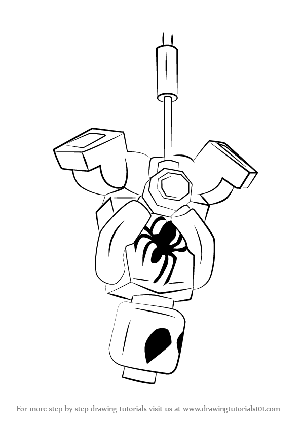 596x843 Learn How To Draw Lego Scarlet Spider (Lego) Step By Step