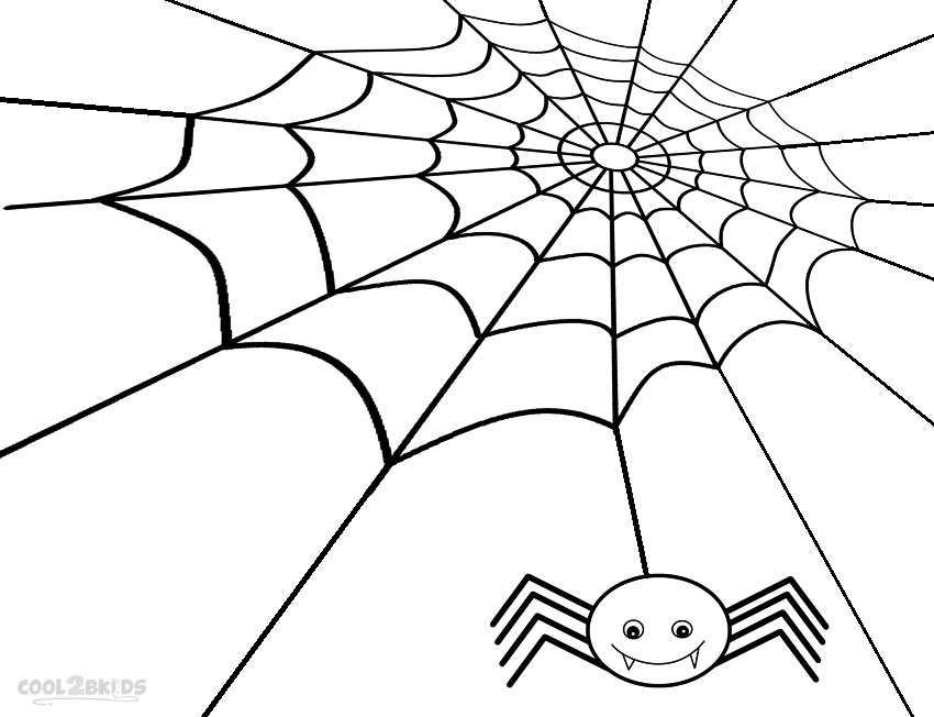 850x652 Printable Spider Web Coloring Pages For Kids Cool2bkids