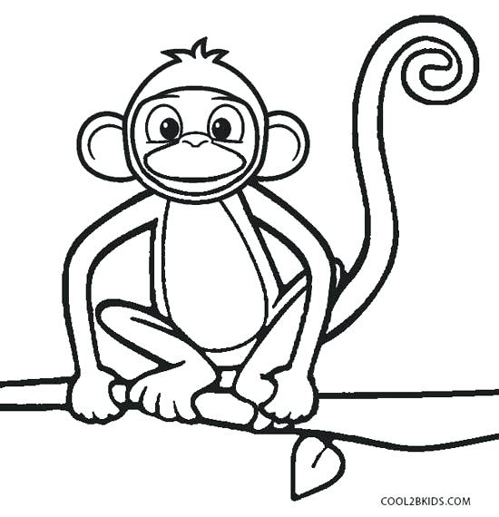 550x570 Awesome Monkey Printable Coloring Pages New Free For Kids Spider