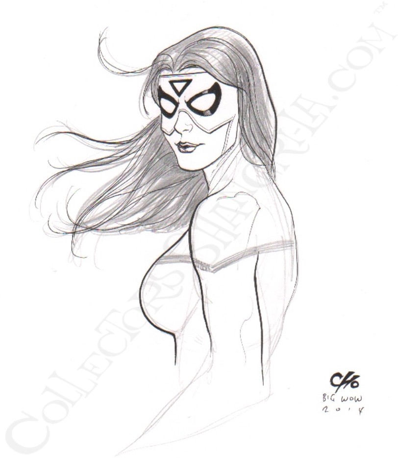 812x935 Woman Drawing Original Art Signed By Frank Cho
