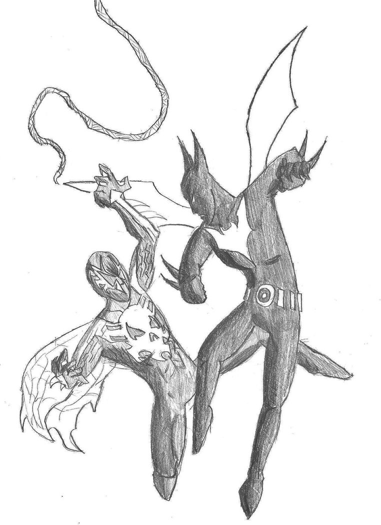 762x1049 Spider Man 2099 And Batman Beyond By Lolmasterx