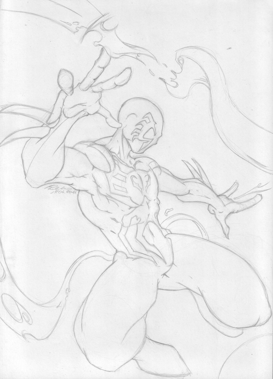 900x1250 Spider Man 2099 Pencil By Przemo85