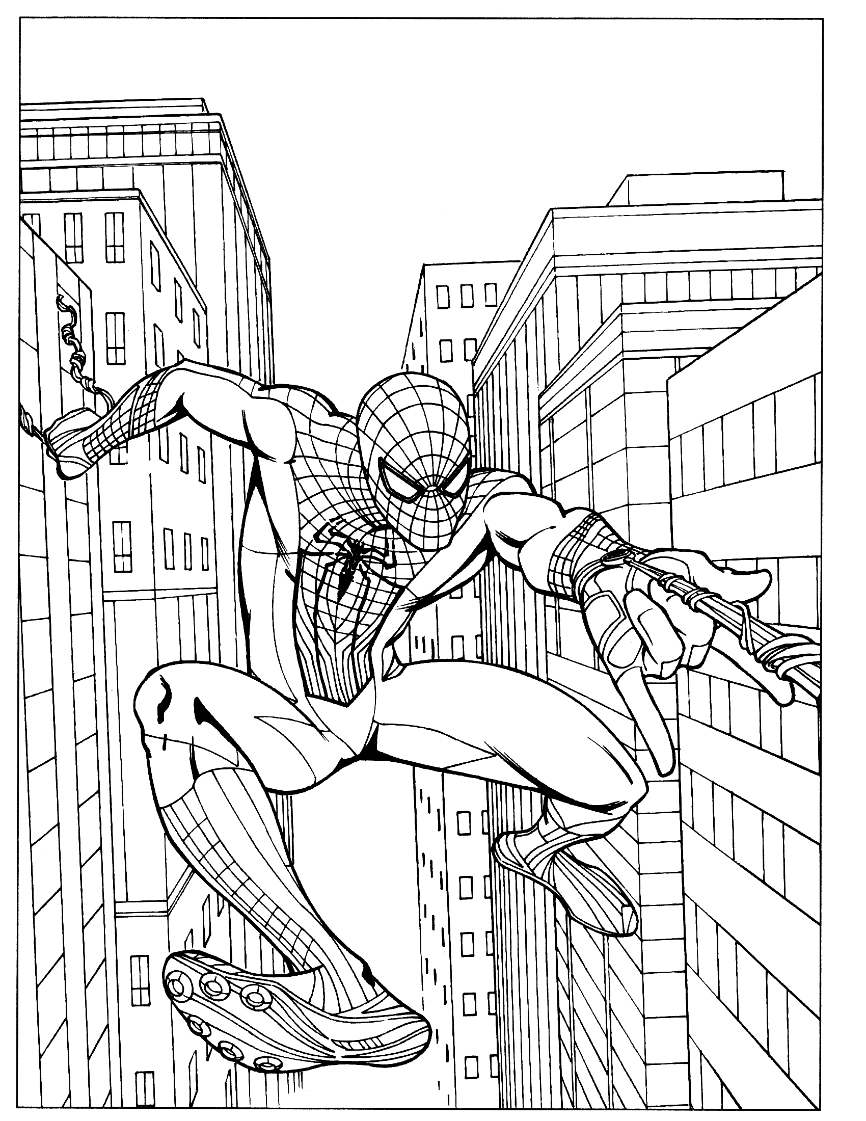 1700x2200 Inspiring Coloring Page Spiderman 40
