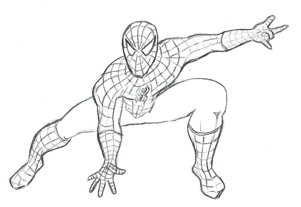 1024x707 Coloring Pages Of Spiderman Pin Spider Man Coloring Page 3