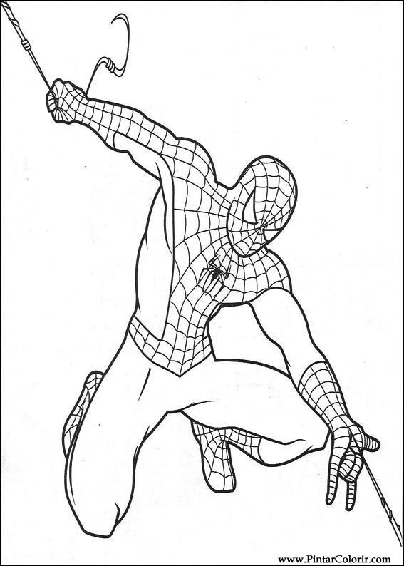 567x794 Drawings To Paint Amp Colour Spiderman